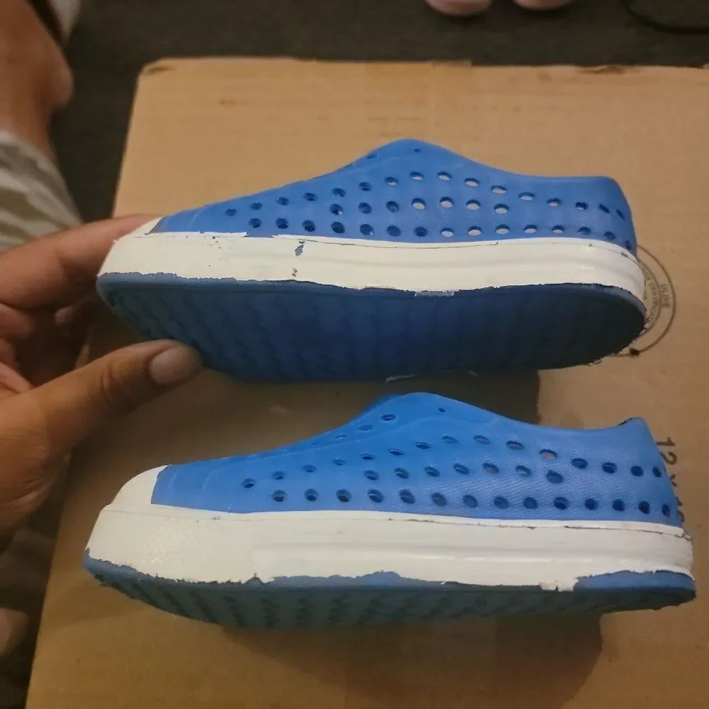Lily & Dan Unisex Kids Native Blue Slip On Water Shoes Size US 7/8